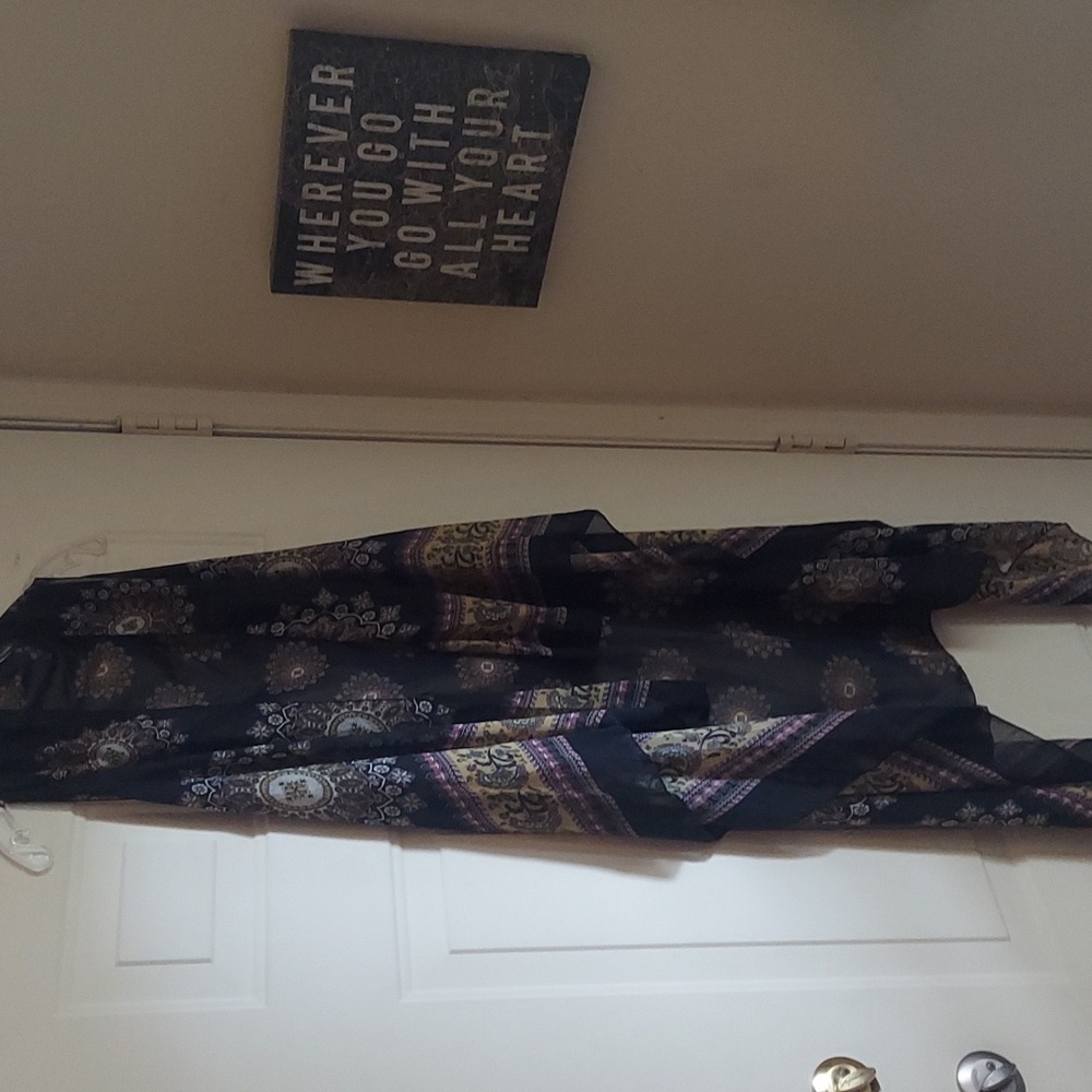 High low Print Kimono